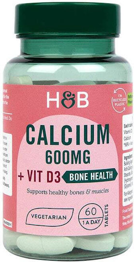 Holland & Barrett Calcium 600mg & Vitamin D 60 tabs