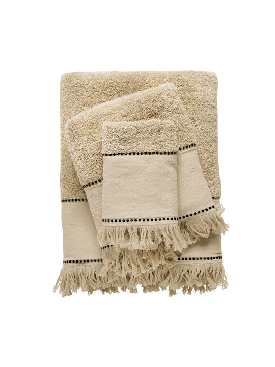 Das Home 3pc Bath Towel Set 0697 Beige Weight 600gr/m²