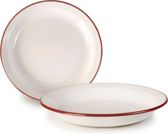 Ibili Teller Suppe Emaye Weiß mit Durchmesser 22cm