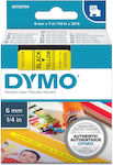 Dymo 43618 Label Maker Tape 7m x 6mm in Black Color 1pcs