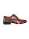 19V69 Men's Leather Dress Shoes Tabac Brown