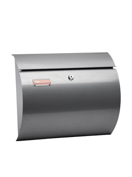 Viometal Außenbereich Briefkasten Metallisch in Silber Farbe