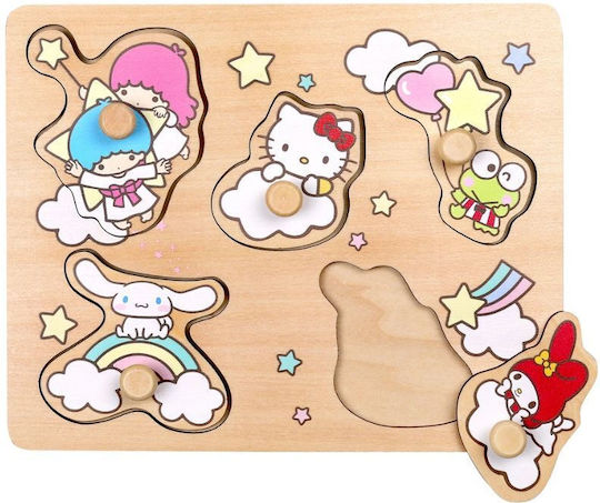 Ξύλινο Παιδικό Puzzle Σφηνώματα Hello Kitty Micki