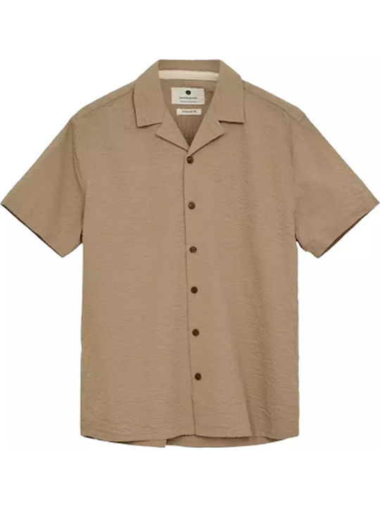 Akleo Short-sleeved Linen Shirt Beige