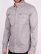 Long-sleeved Denim Shirt Gray