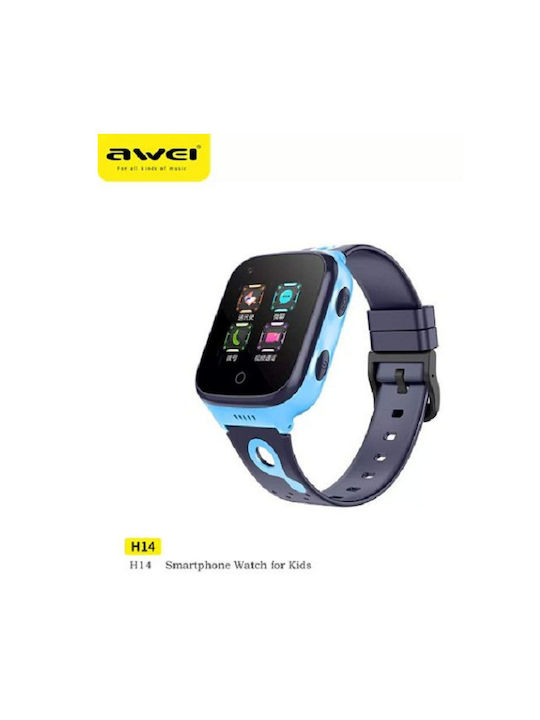 Awei H14 H14 Kinder Digitaluhr mit Kautschuk/Plastik Armband Blau