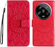 Embossed Sunflower Wallet Red (Xiaomi 14 Ultra)