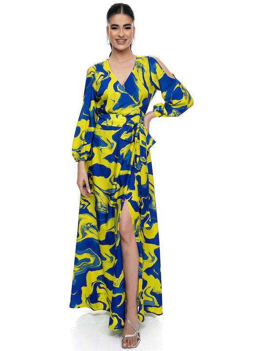 Wrap Over Printed Dress