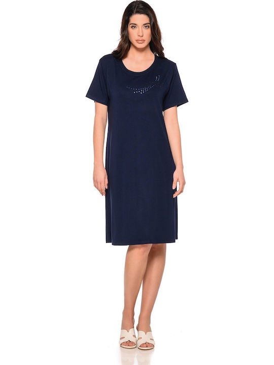 Clio Lingerie Summer Midi Dress Blue