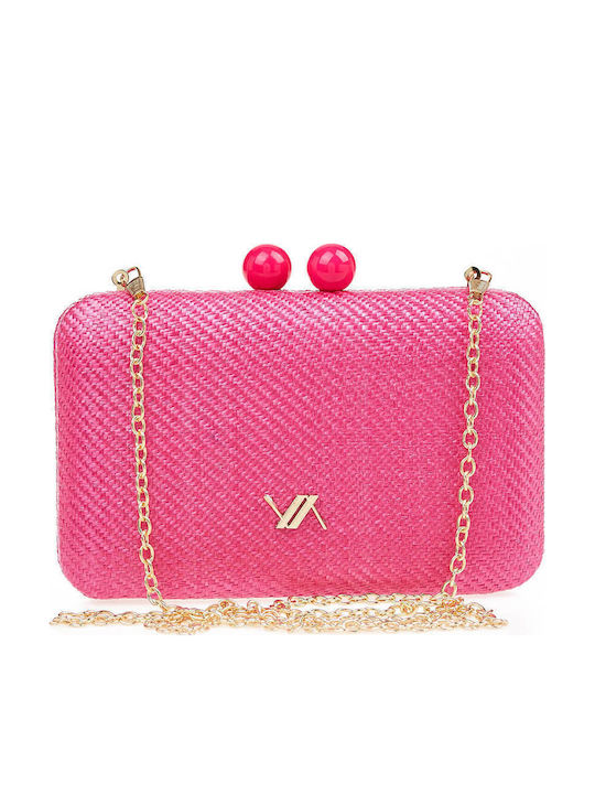 Straw Women's Bag Shoulder Fuchsia