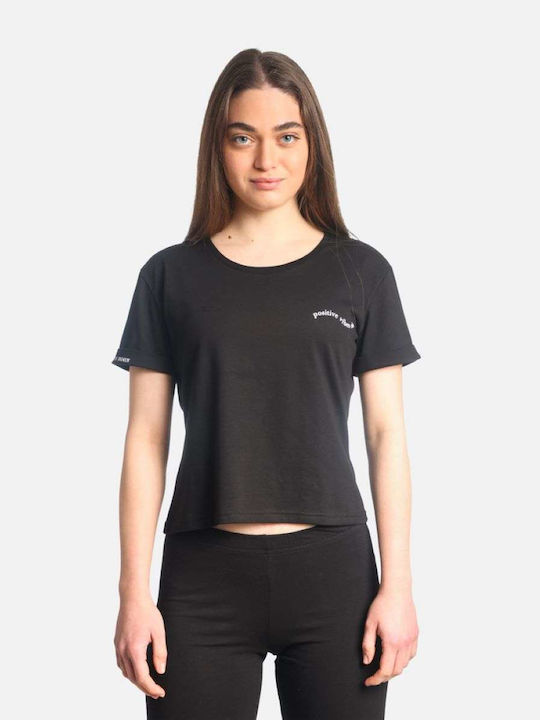 Paco & Co Women's Athletic Blouse Short Sleeve Black