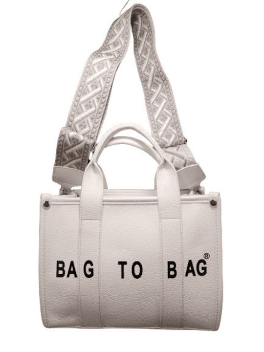 Bag to Bag Γυναικεία Τσάντα Tote Χειρός Λευκή