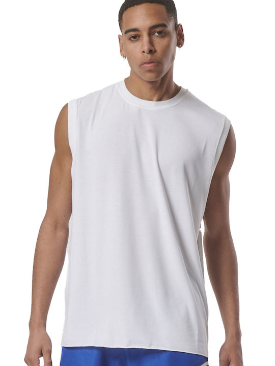 Body Action Herren Shirt Ärmellos Weiß