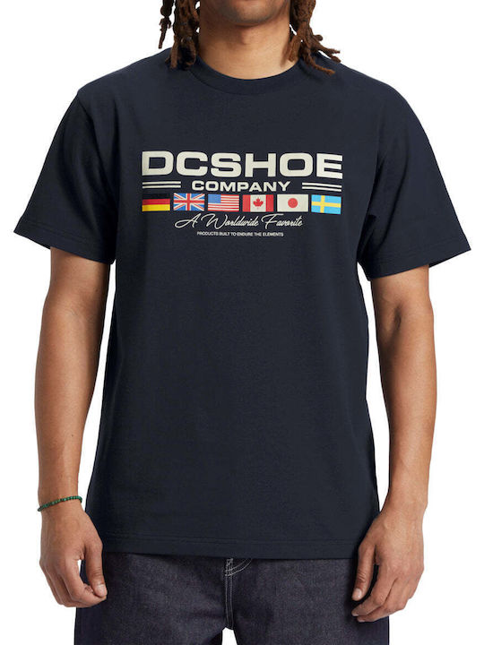 DC Ανδρικό T-shirt Κοντομάνικο Navy Μπλε