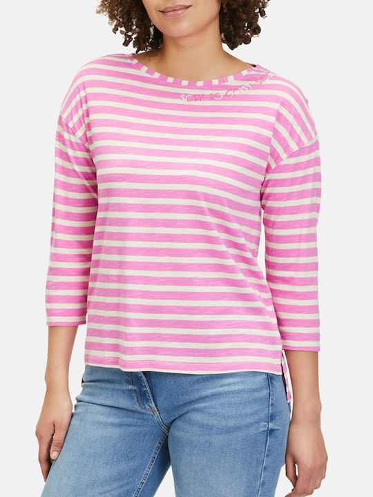 Betty Barclay Damen Bluse Baumwolle mit 3/4 Ärmel Pink