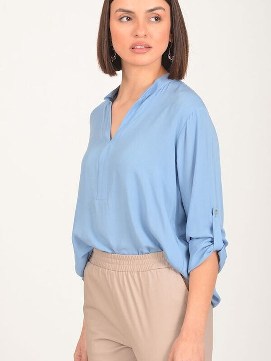 Tweet With Love Damen Bluse Blue