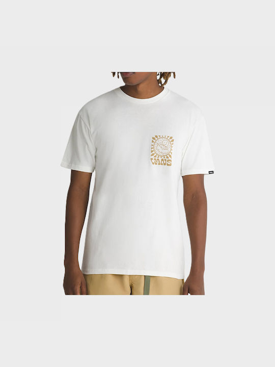 Vans Off Wall Sun T-shirt Bărbătesc cu Mânecă Scurtă Ivory Coast