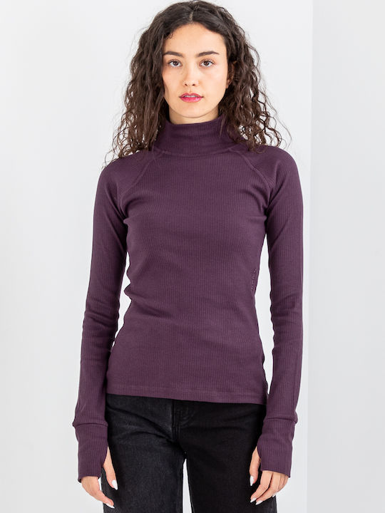 Damen Bluse Baumwolle Lila