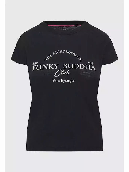 Funky Buddha Feminin Tricou Black