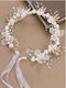 Bridal Hair Tiara Pearls Flowers