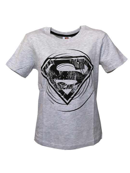 Superheroes Kids Blouse Short Sleeve grey