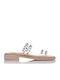 Flache Sandalen für Damen Anatomisch in Beige Farbe