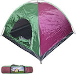 Summertiempo Καλοκαιρινή Σκηνή Camping Igloo για 3 Άτομα 200x180x115εκ. Πράσινη/Ροζ