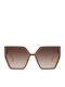 Quay Australia Women's Sunglasses with Brown Plastic Frame and Brown Gradient Lens HOTELLOBBY-DOE/BRN
