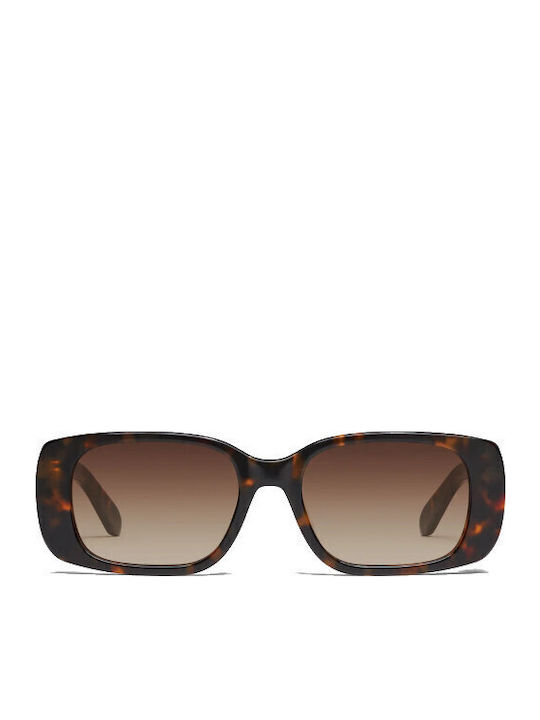 Quay Australia Women's Sunglasses with Brown Tartaruga Plastic Frame and Brown Gradient Lens