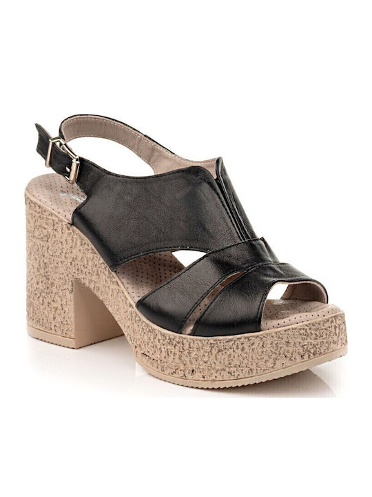 Leder Sandalen Anatomisch Schwarz