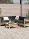 vidaXL Garden & Outdoor Furniture Set Living Room 6 Pieces Anthracite with Pillows