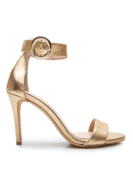 Labrini Damen Sandalen in Gold Farbe