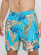 Ovin Hawaiian Men's Swimwear Shorts Blue with Patterns