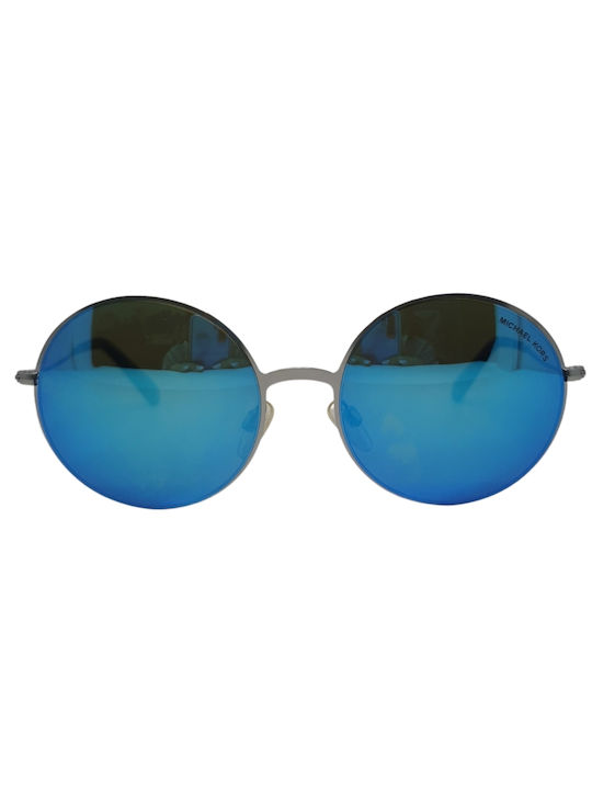 Emporio Armani Γυναικεία Γυαλιά Ηλίου με Ασημί Μεταλλικό Σκελετό και Μπλε Καθρέφτη Φακό EA5017 100125