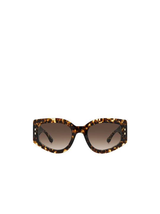 Isabel Marant Women's Sunglasses with Brown Tartaruga Plastic Frame and Brown Gradient Lens IM 0156/S 086HA