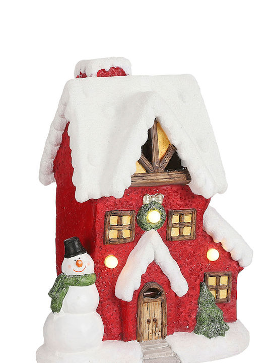 MSA Beleuchtet Weihnachtliche Kunststoff Figur SNowman Rot Höhe 37cm