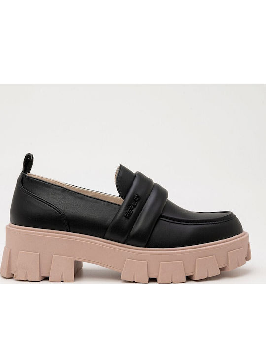 Cable Mocasini dama în culoarea Negru