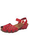 Yokono Anatomic Women's Leather Platform Shoes Red