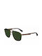 Calvin Klein Men's Sunglasses with Brown Tartaruga Metallic Frame and Green Lens