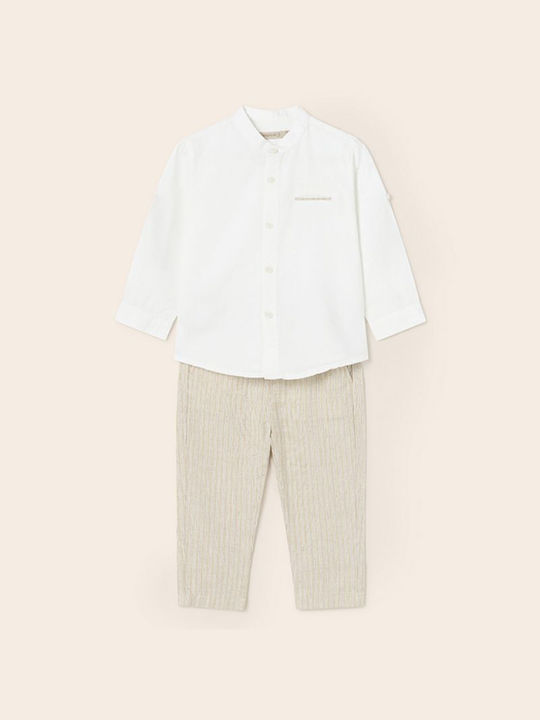 Mayoral Kids Set with Pants Summer 2pcs beige