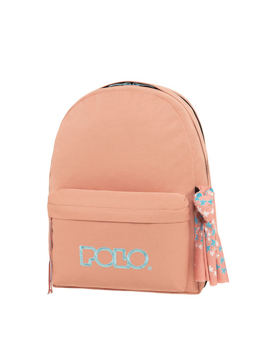 Polo Original Double Scarf School Bag Backpack in Pink color 27lt 2024