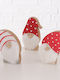MSA Christmas Wooden Figure Elf Gray 12x12x3cm 3pcs