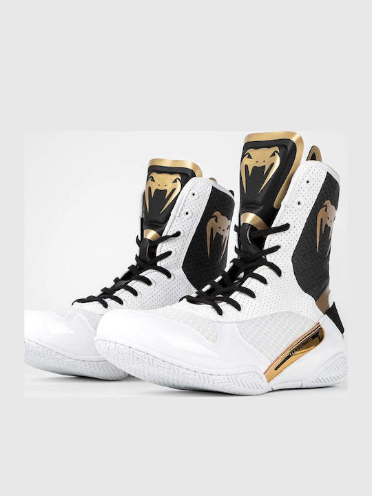 Venum Elite Pantofi de box Albi