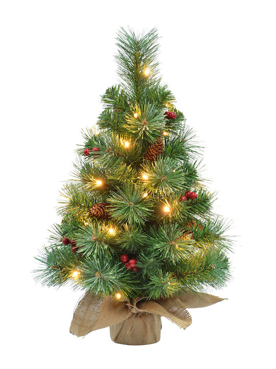 Christmas Decorative Illuminated Plastic Tree 60cm Battery Green