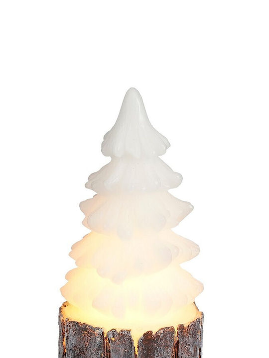 Christmas Decorative Illuminated Wood Tree 16.5cm Battery White