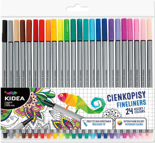 Derform Маркер за Рисуване Thin-colored Pen 24 Colors