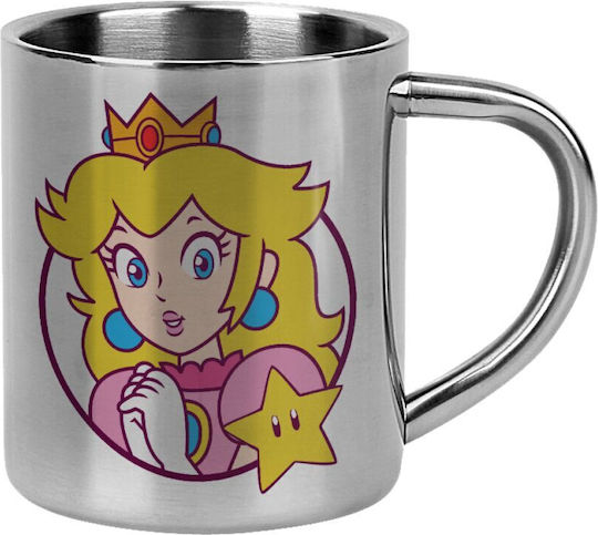 Koupakoupa Princess Peach Κούπα Μεταλλική Πορτοκαλί 300ml 5210212283213