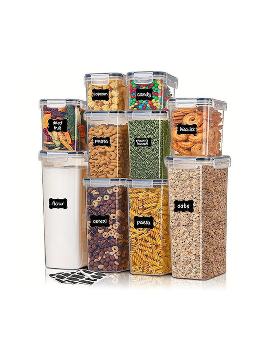 Alimente Set 10buc Borcane Uz General cu capac ermetic Plastic 2800ml