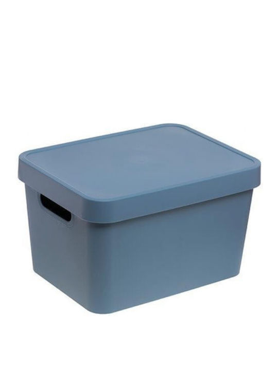 Cyclops Cave Plastic Storage Box with Lid Blue 36x27x21cm 1pcs