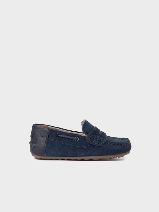 Mayoral Boys Suede Moccasins Navy Blue